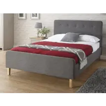 GFW Ashbourne 4ft6 Double Grey Fabric Bed Frame