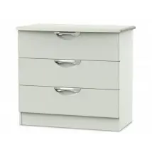 ASC Corsica Kashmir High Gloss 3 Drawer Low Chest of Drawers Assembled