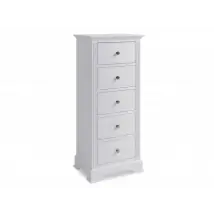 Kenmore Catlyn White 5 Drawer Tall Narrow Chest of Drawers Assembled