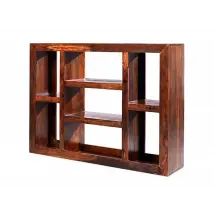 Archers Santa Clara Acacia Wide Wooden Bookcase Assembled