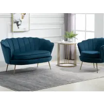Birlea Ariel Blue Fabric 2 Seater Sofa