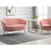 Birlea Ariel Coral Fabric 2 Seater Sofa
