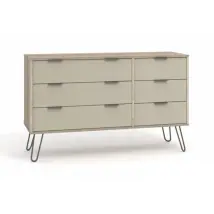 Core Augusta Driftwood and Calico 33 Drawer Wide Chest of Drawers
