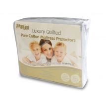 Harwood Textiles Luxury Quilted Pure Cotton Mattress Protector - 4ft6 Double