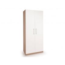 Harmony Hyde White and Oak 2 Door Double Wardrobe
