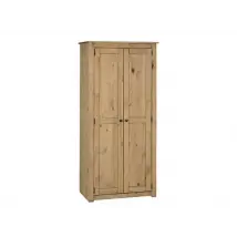 Seconique Panama Waxed Pine 2 Door Wardrobe