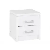 Seconique Charles White 2 Drawer Bedside Table