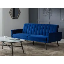 Julian Bowen Afina Blue Velvet Sofa Bed