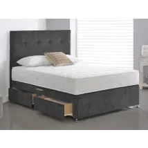 Willow and Eve Limoges Memory 5ft King Size Divan Bed