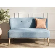LPD Beau Cornflower Blue Fabric 2 Seater Sofa