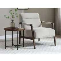 Kyoto Olivia Grey Fabric Accent Chair