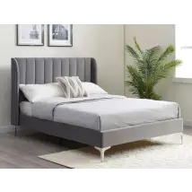 Kyoto Avery 4ft6 Double Grey Velvet Bed Frame