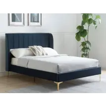 Kyoto Avery 5ft King Size Ink Velvet Bed Frame