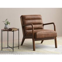 Kyoto Inca Brown Faux Leather Accent Chair