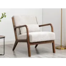 Kyoto Inca Natural Fabric Accent Chair