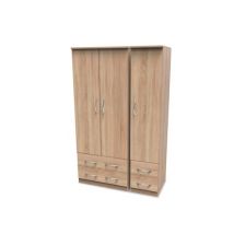 Welcome Avon 3 Door 4 Drawer Triple Wardrobe Assembled