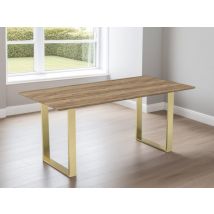 LPD Antibes 180cm Russet and Gold Wooden Dining Table