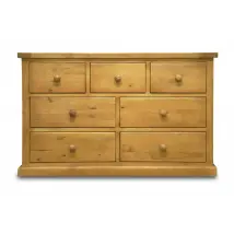 Archers Langdale 3 over 4 Drawer Pine Wooden Chest of Drawers Assembled