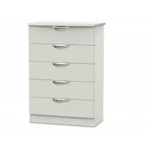 ASC Corsica Kashmir High Gloss 5 Drawer Chest of Drawers Assembled