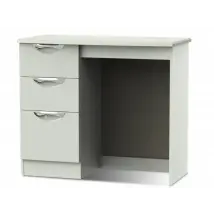 ASC Corsica Kashmir High Gloss Single Pedestal Vanity Dressing Table Assembled