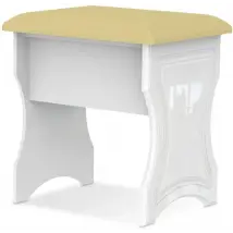 Welcome Balmoral White Dressing Table Stool Assembled