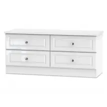 Welcome Balmoral White High Gloss 4 Drawer Bed Box Assembled