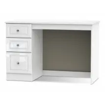 Welcome Balmoral White High Gloss Single Pedestal Vanity Dressing Table Assembled