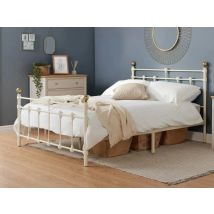 Birlea Atlas Cream Metal Bed Frame - 4ft6 Double
