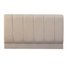 Designer Pluto Cream Faux Suede Fabric Headboard - 4ft6 Double