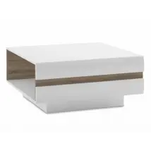 Furniture To Go Chelsea White High Gloss and Oak Small Coffee Table