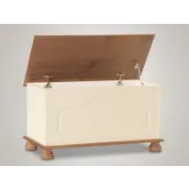 Furniture To Go Copenhagen Cream and Pine Blanket Box