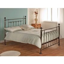 Limelight Libra Black Chrome Metal Bed Frame - 4ft6 Double