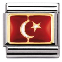 Nomination Turkey Flag Charm - Stainless Steel