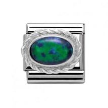 Nomination Green Opal Charm - Silver