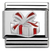 Nomination SilverShine Christmas Present Charm - Stainless Steel