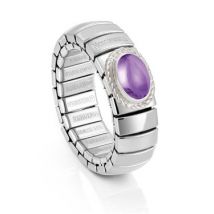 Nomination Extension Silver Amethyst Ring - Adjustable