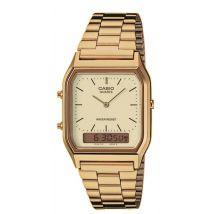 Casio Casio Vintage AQ-230GA-9DMQYES Gold Plated Stainless Steel Combi Watch - Gold