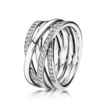 Pandora Braided Crystal Ring - 58