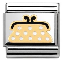 Nomination Gold Polkadot Purse Charm