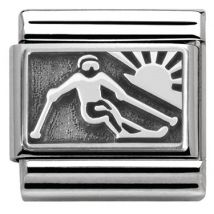 Nomination Skier Charm - Stainless Steel