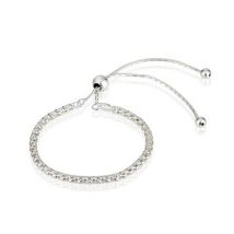 Argento Recycled Silver Mesh Pull Friendship Bracelet - Adjustable