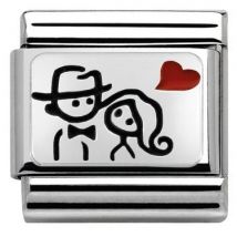 Nomination Silvershine Couple Heart Charm