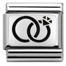 Nomination Silvershine Wedding Rings Charm