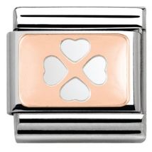 Nomination Rose Gold Four Leaf Clover Charm - Stainless Steel