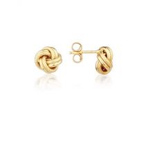 Argento Recycled Gold Knot Stud Earrings - Gold