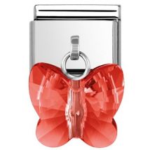 Nomination Red Butterfly Charm - Stainless Steel