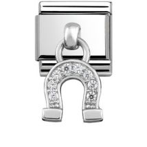 Nomination Silver Hanging Horseshoe Charm