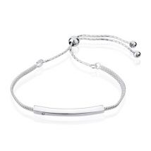 Argento Silver Pull Friendship Bracelet - Silver