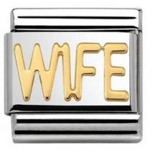 Nomination Gold Wife Charm - Stainless Steel