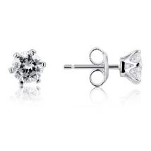 Argento Silver Crystal Claw Set Earrings